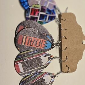 Source Unknown Multicolor Teacher Earrings